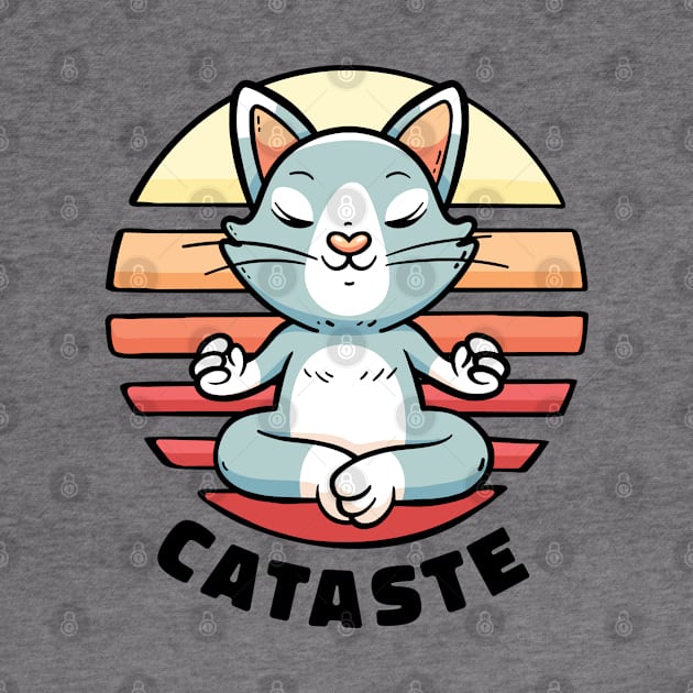 Cat Namaste by Safdesignx